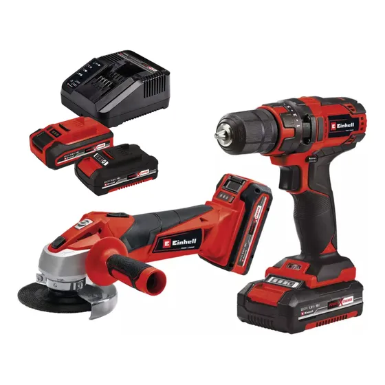Combo Taladro Amoladora Einhell 18v Tc-tk 18 Li
