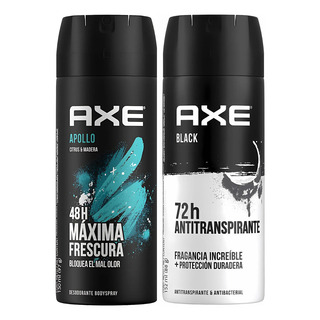 Desodorante Axe Antitranspirante Apollo Black X2 Unidades Desodorante Axe Antitranspirante Apollo Black X2 Unidades