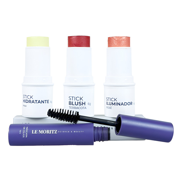 Kit Maquiagem Pele Madura Cinderela Rímel Bastão Le Moritz Kit Maquiagem Pele Madura Cinderela Rímel Bastão Le Moritz