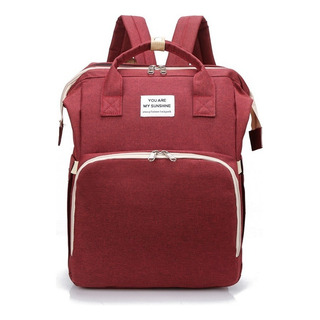 Mochila Panalera Cuna Impermeable Multifunción Bebe Viaje Color Rojo Mochila Panalera Cuna Impermeable Multifunción Bebe Viaje Color Rojo