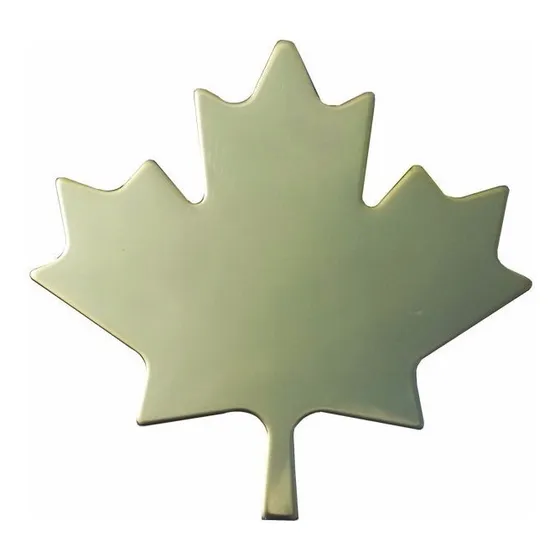 Hoja Maple 25% Acero Inoxidable Dorada 3 X3 No.636