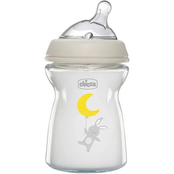 Natural Feeling mamadera Chicco pure glass 0m+ 250ml vidrio