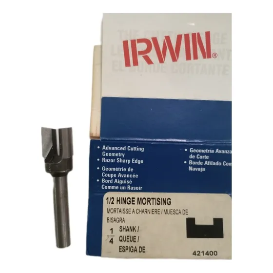 Fresa Mecha Para Madera De 1/2 Para Muesca De Bisagra Irwin