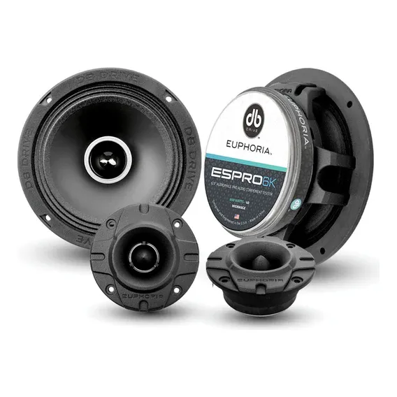 Set De Medios Rangos Para Automóvil Euphoria By Db Drive E5pro 6k 6.5 Pulgadas 350 Watts Máximo 180 Watts Rms 4 Ohms Color Negro