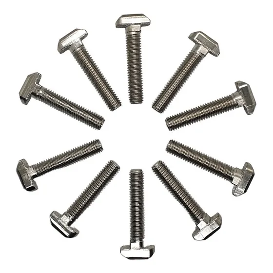 100 Pack Tornillo Cabeza De Martillo M8 X 40 Mm Ranura 8mm