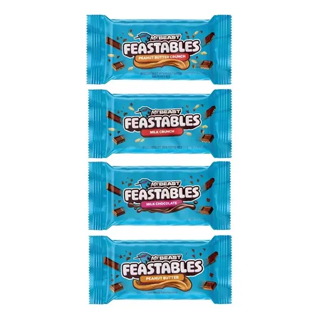 Kit 4x Feastables Chocolate Mrbeast 35g Sabores Importado