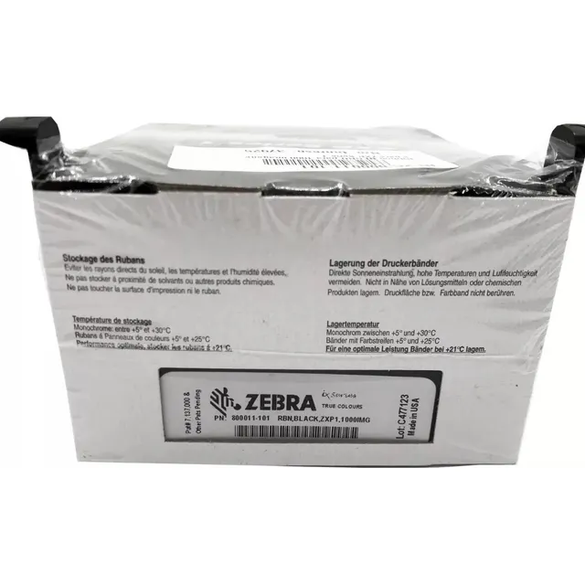 Ribbon Zebra Para Impresora Zxp Serie 1 Negro 1000 Imagenes
