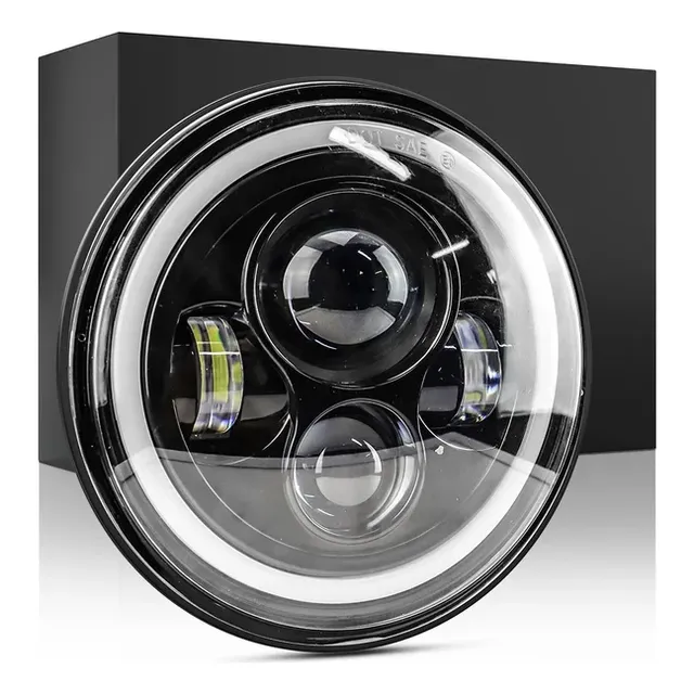Faros Led Redondo H4 7 Pulgadas Reemplazo Fj Jeep Vw Par