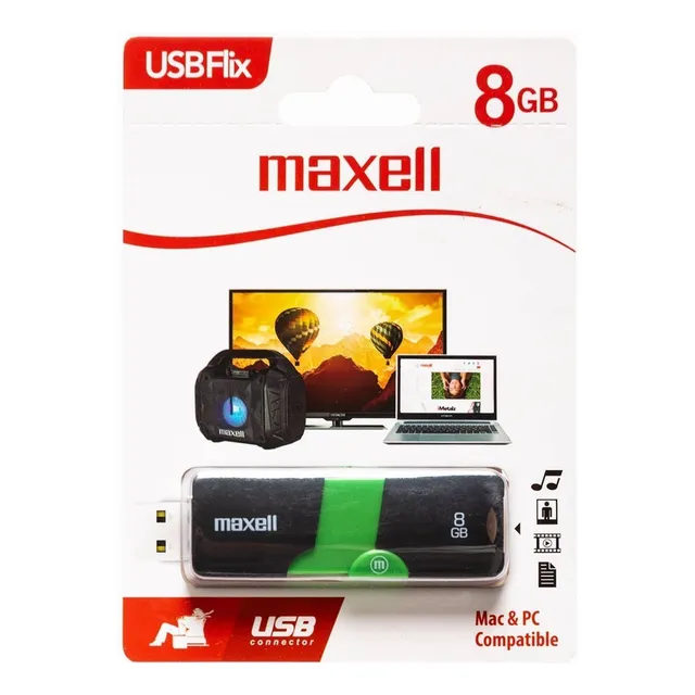 Pendrive 8 Gb Maxell Original Almacenar Fotos Vidos Musica