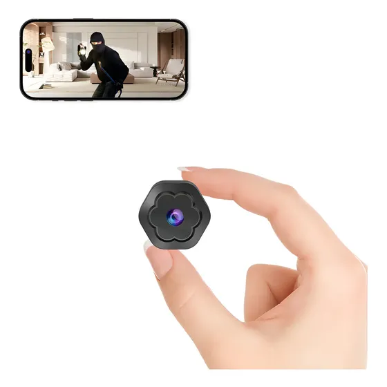 ANBOLM 2k Mini Cámara Espía,Mini Cámara Oculta WiFi,Cámaras de Seguridad Inalámbricas Con Detección De Movimiento,Visión Nocturna Automática 5Horas Batería