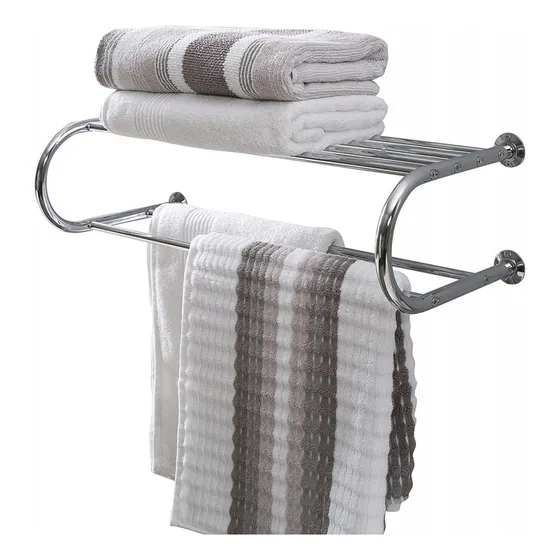 Organizador Toallas Toallero Colgador Baño Spa Peluquerías Color Silver