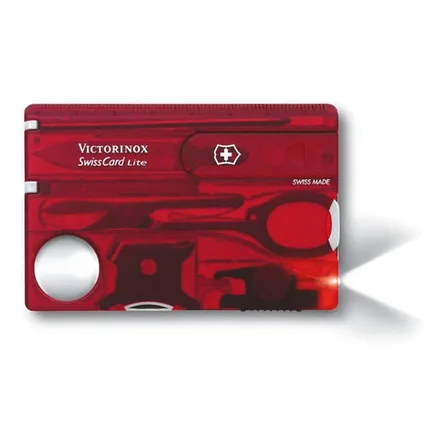 Swisscard Lite Victorinox Color Rojo Translucido