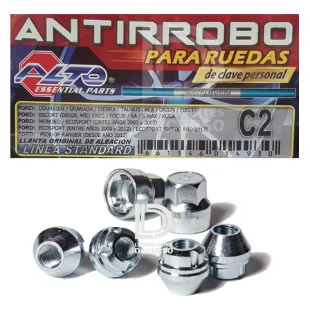 Tuercas Bulones Antirrobo Ford Ecosport Kinetic 13+ Aleacion