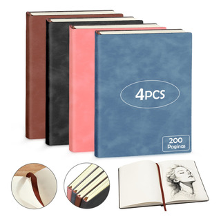 4pcs Cuaderno A5 De Boceto Y Dibujo 200 Páginas Libretas 4pcs Cuaderno A5 De Boceto Y Dibujo 200 Páginas Libretas