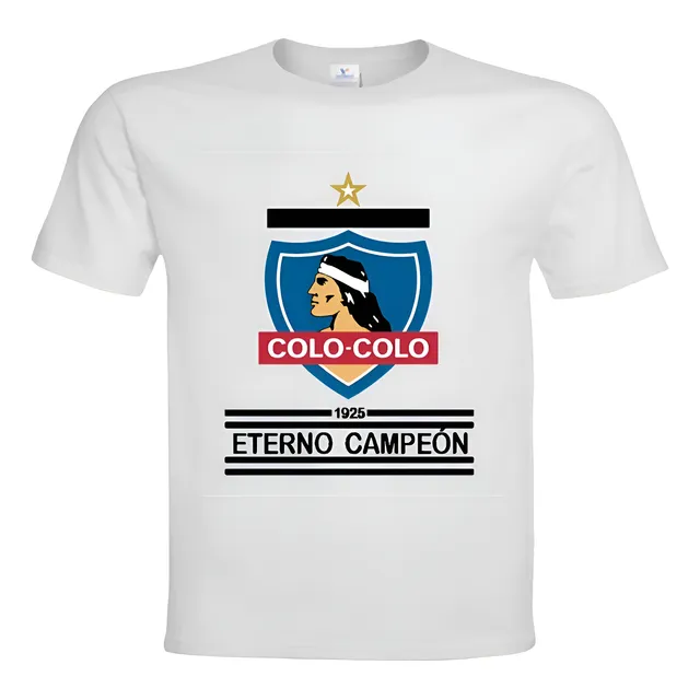 Poleras Colo Colo E. Campeón 100% Algodón, Niñas/os Jóvenes