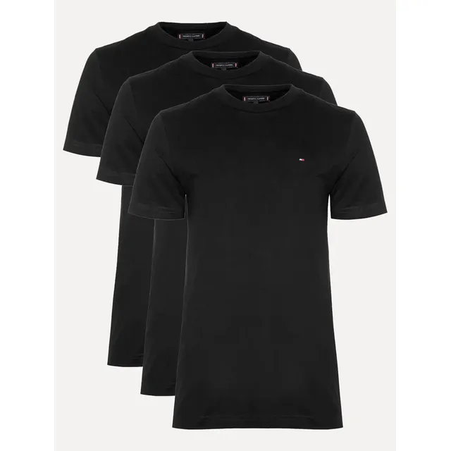 Kit Camisetas Tommy Hilfiger Masculina Essential Preta 3un
