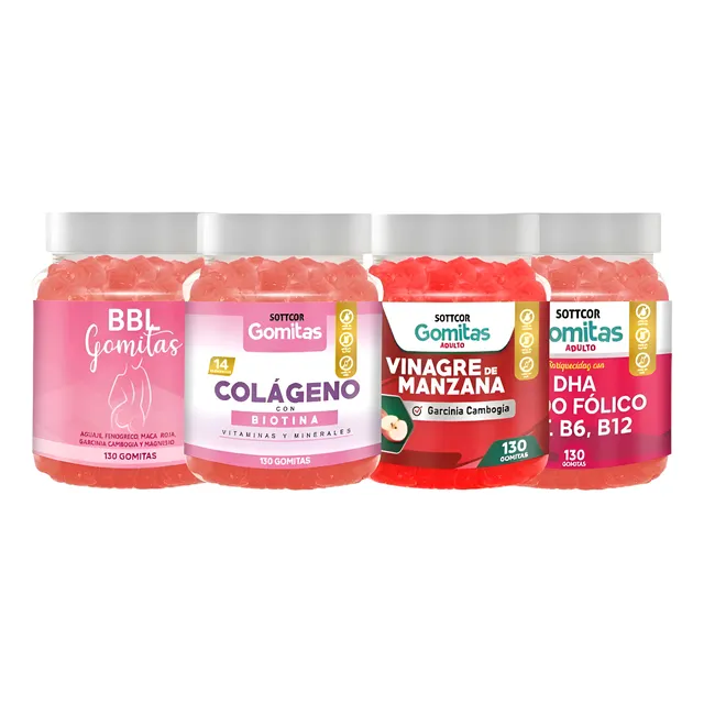 Aguaje Colageno Vinagre De Manzana Dha Gomitas Sottcor X 4