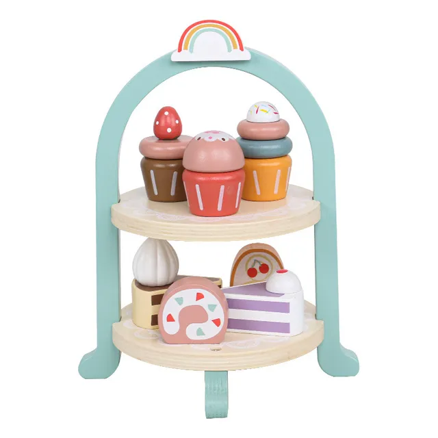 Jgo Stand Dulces Postres Muffins Madera.didactico Montessori