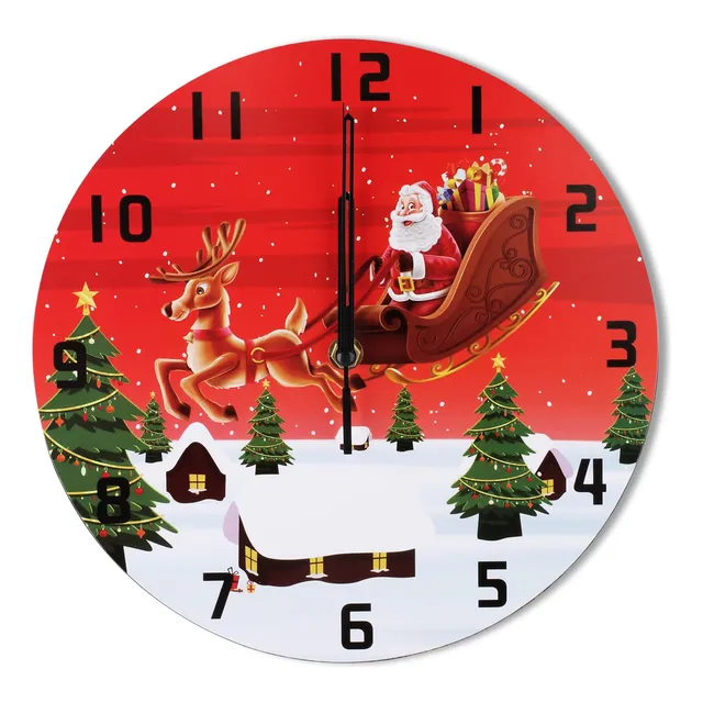 Reloj Pared Redondo Navidad 8  Para Decoracion