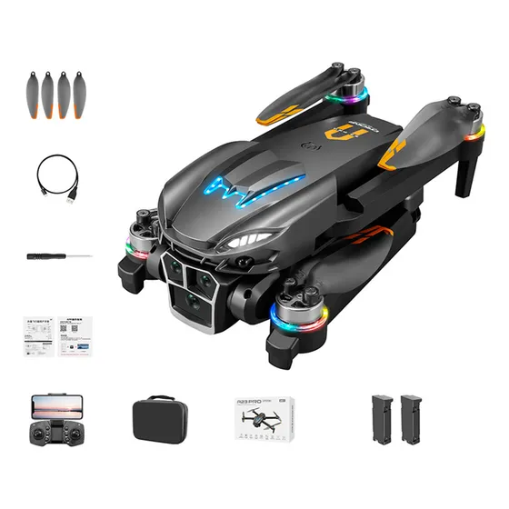 Dron 4k Con Tres Cámara Hd Profesional Wifi Fpv 2 Baterías
