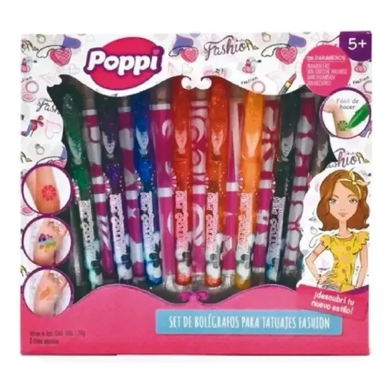 Tatuajes En Gel Para Nenas Set De Boligrafos Fashion Niñas