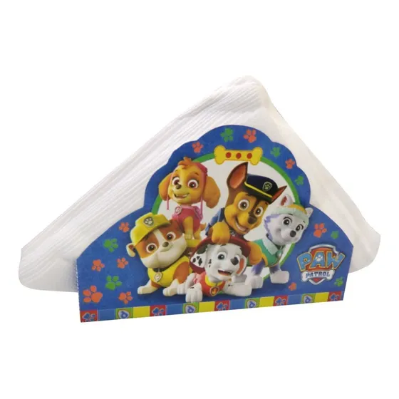 Servilletero Con 15 Servilletas Paw Patrol