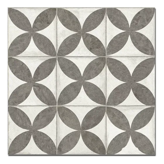 Cerámica San Lorenzo Flower Black Calcareo - 45,3x45,3 - 1°