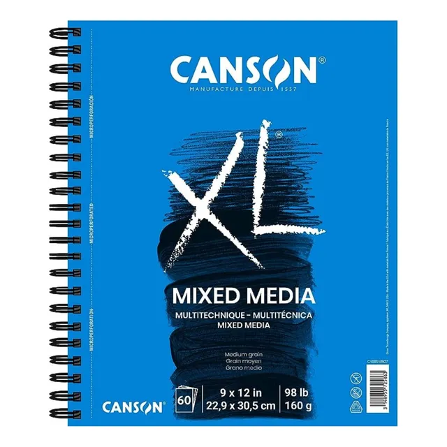 Block Mix Media Xl Canson 160 G 27.9 X 35.6 Cms 60 Hojas