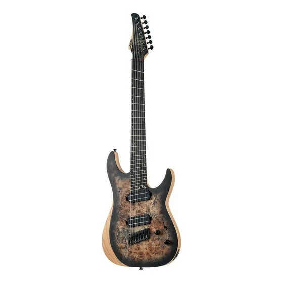 Guitarra Schecter Reaper-7 Multiscale Satin Charcoal Burst