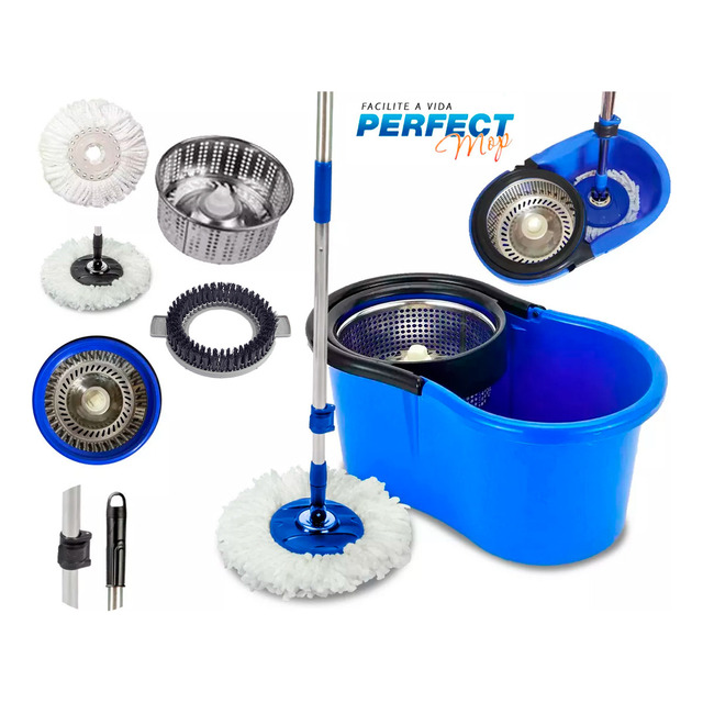 Balde Perfect Mop Speed Giratório Limpeza Geral Esfregão Balde Perfect Mop Speed Giratório Limpeza Geral Esfregão