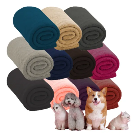 Cobertor Manta Pet De Microfibra 90 X 110cm - Kit 10un Cor Lisa Sortidas