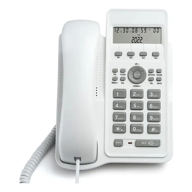 Telefono Fijo Con Captor De Llamadas Blanco Y Negro