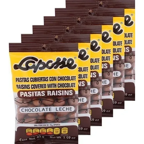 Pasitas Con Chocolate Laposse Gotas Chocolates Dulces Pasas Chocolates Pasitas