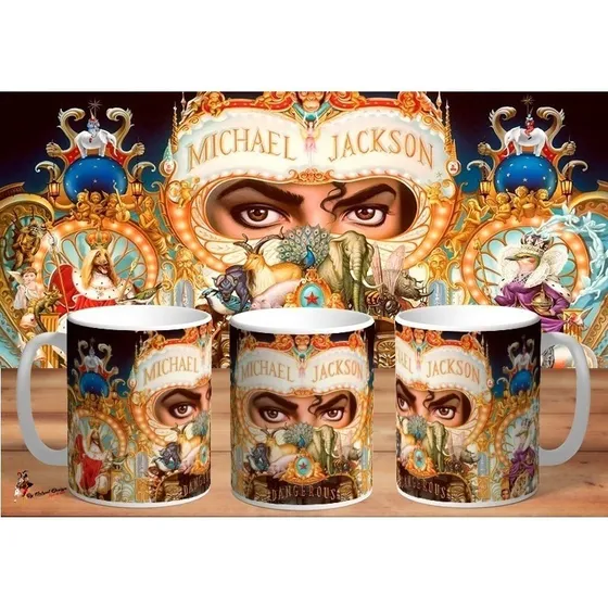 Taza De Ceramica Michael Jackson Dangerous 4k Art 02