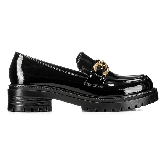 Mocasin Negro Formal Mujer Weide Jn20-2