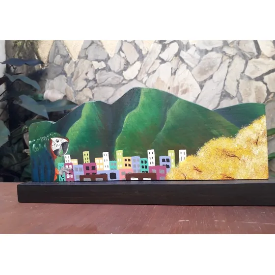 Paisaje Venezolano Pintado Sobre Madera 