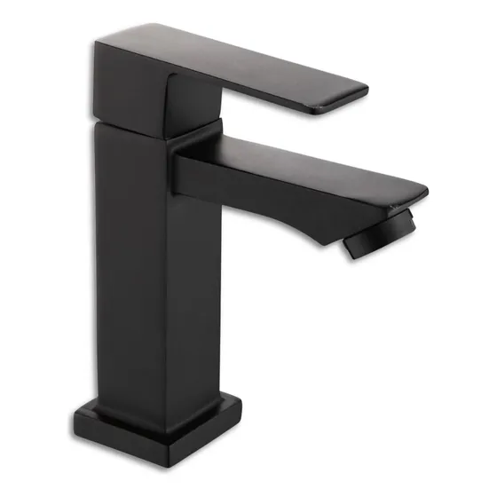 Briled Decor Luxo Moderno Lavabo Torneira Banheiros Luxo Curta Preto Fosco