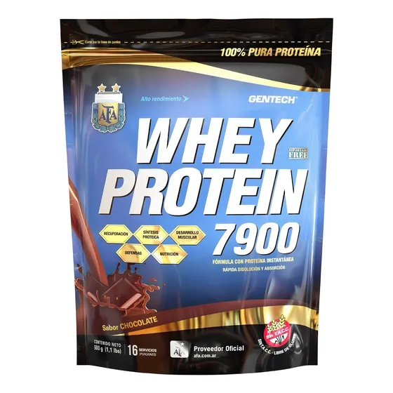 Suplemento Gentech Whey Protein 7900 sabor Chocolate X 500 GR