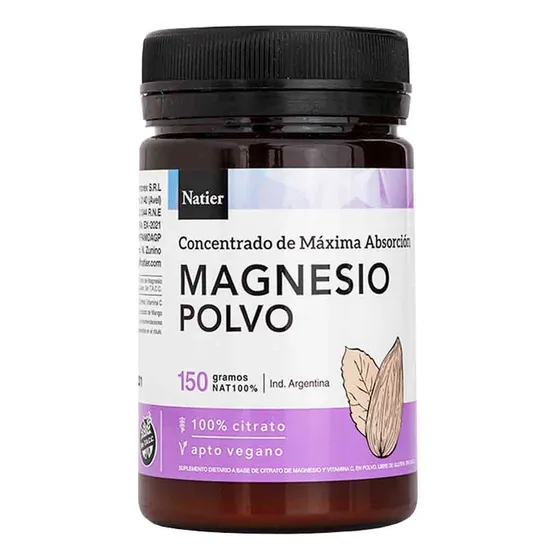 Natier Magnesio Citrato En Polvo Relajación Muscular Estrés