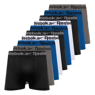 Kit 10 Cuecas Boxer Box Reebok Microfibra Sem Costura Kit 10 Cuecas Boxer Box Reebok Microfibra Sem Costura