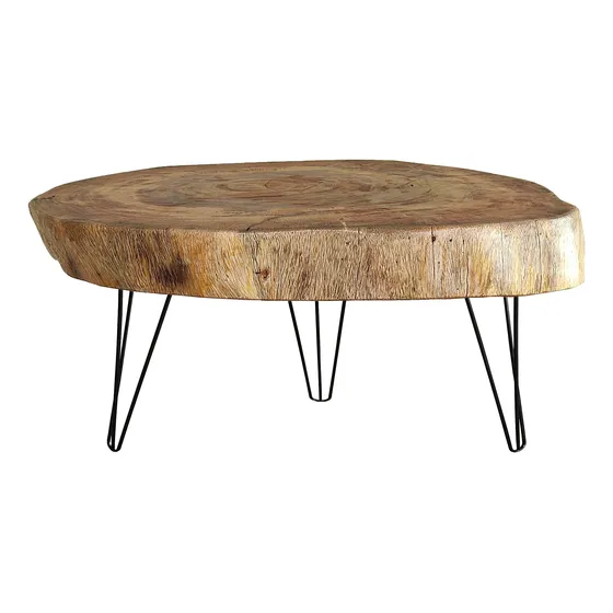 Mesa 60cm Rustica Centro Pé Hairpin 30cm 1/4 Triplo 