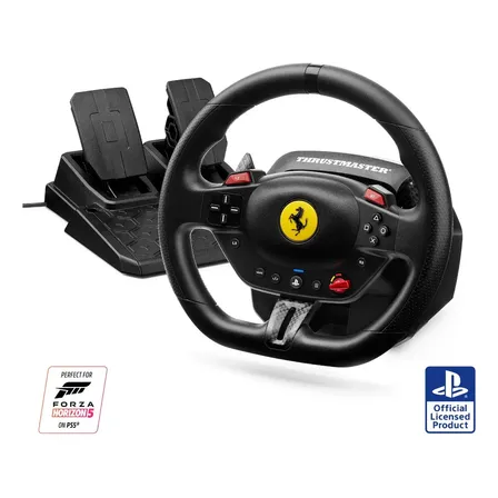 Volante Y Pedales Thrustmaster T98 Ferrari 296 Gtb Para Ps5 Negro