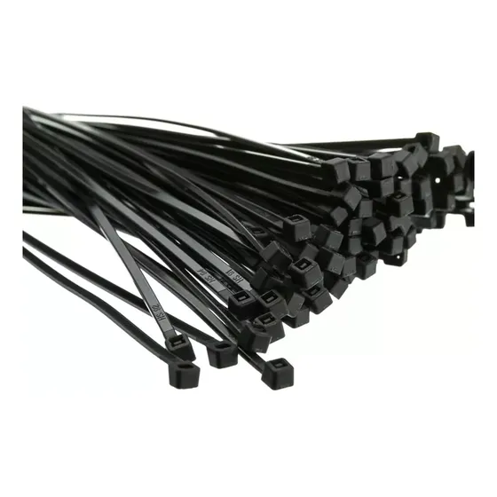 Tirraje Amarre Plástico Cable (25 Cm Negro 100 Und)