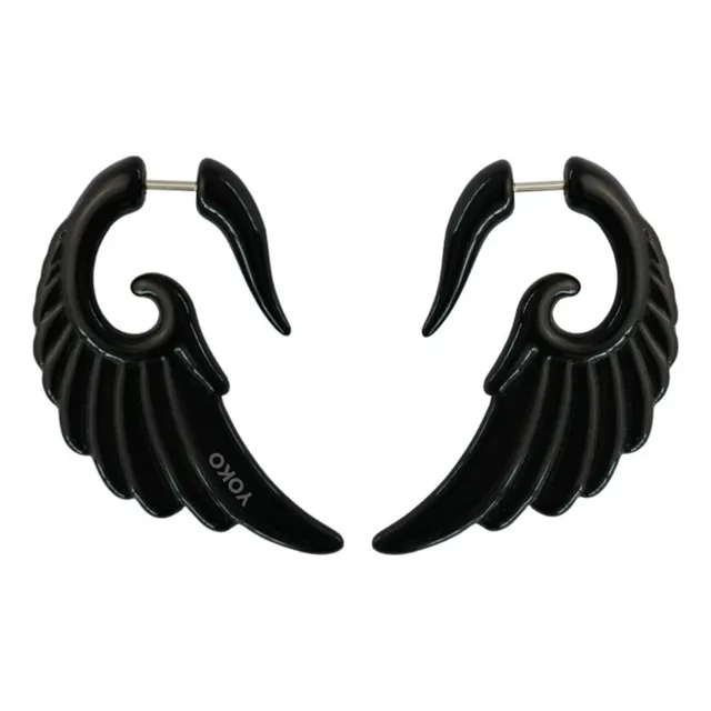 Aretes Punk Rock Gotico Tribal Vikingos Resina Alas Angel