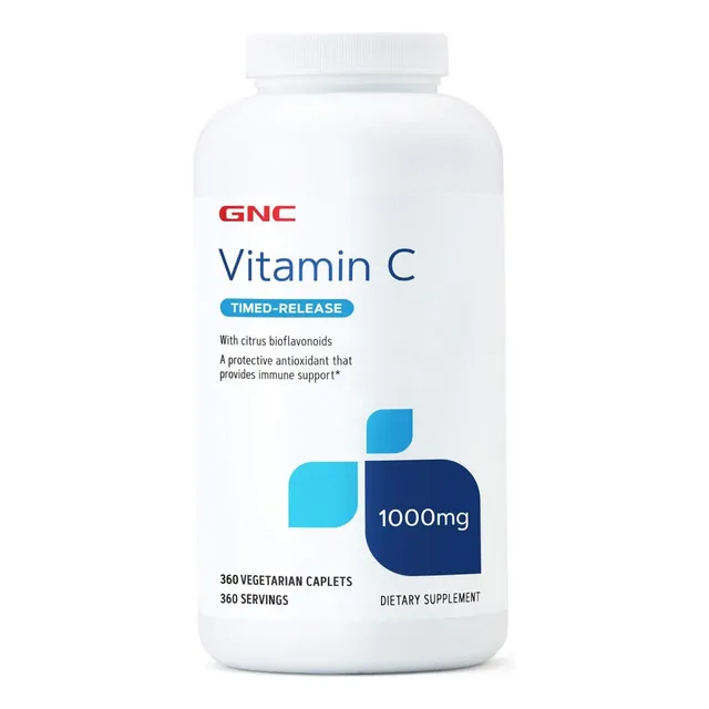 Vitamina C 1000 Mg Liberacion Prolongada Gnc 360 Comprimidos Sabor Sin Sabor