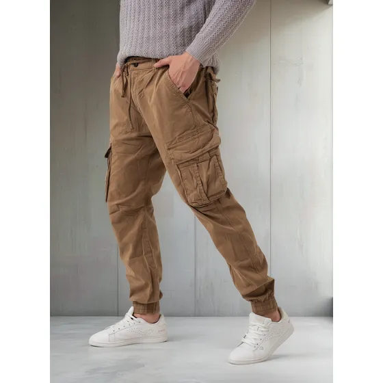 Pantalón Cargo Strech De Gabardina Para Hombre Dif Colores