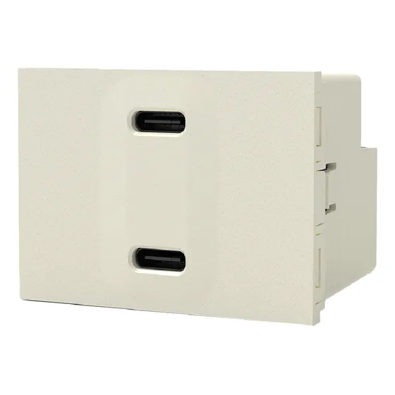 Módulo Cargador Usb Doble C + C 220v Blanco 5a Cambre