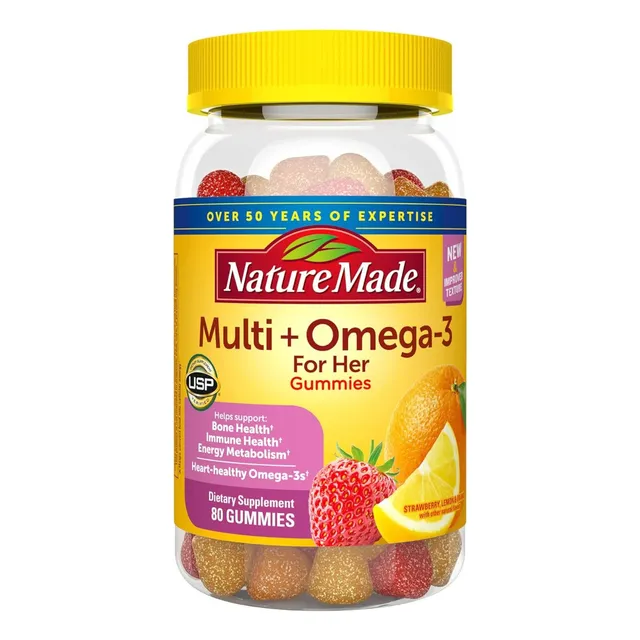 Multivitaminico Con Omega 3 De Mujer Nature Made 80 Gomitas