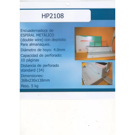 Encuadernadora Para Aros Metalicos. Para Agendas Y Almanaque