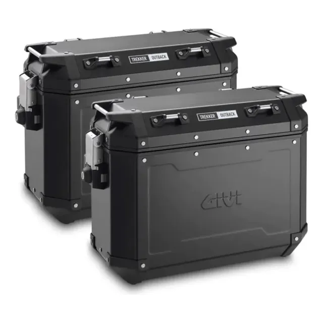Bau Lateral (par) Givi Obkn37bpack2 Outback  Preto 37 Lts